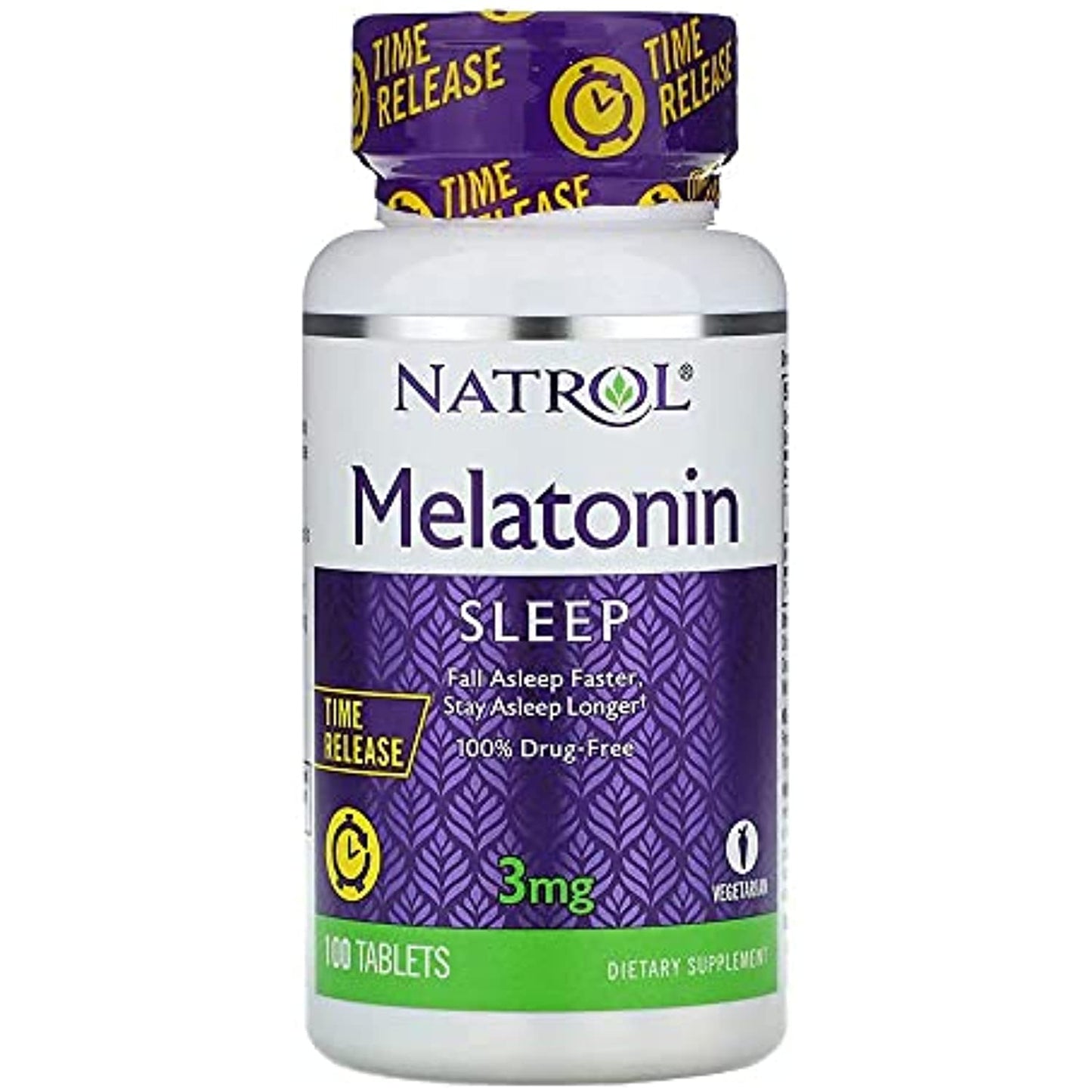 4 PACK Natrol Melatonin Time Release, 3 mg, 400 Total Tablets EXP 6/2022