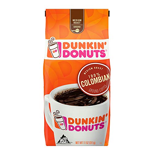 Dunkin' Donuts Ground Coffee, 100% Colombian 11oz BB: MAY 2020