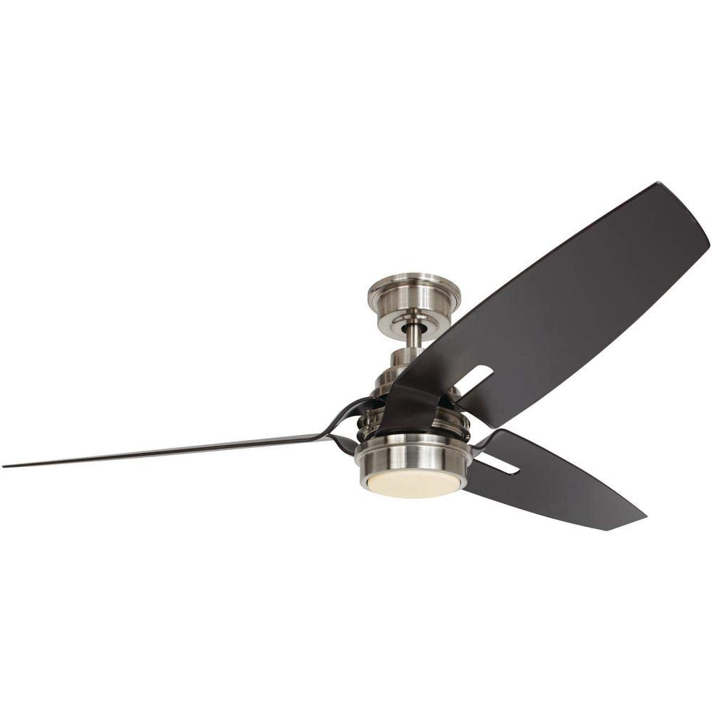Home Decorators Collection Iron Crest 60 in. LED DC Motor Indoor Brushed Nicke..