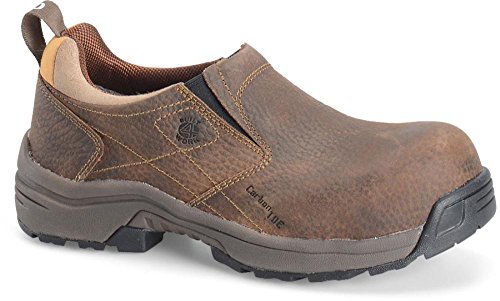 Carolina Boots: Women's Composite Toe Brown Slip-On Work Shoes LT251-7M