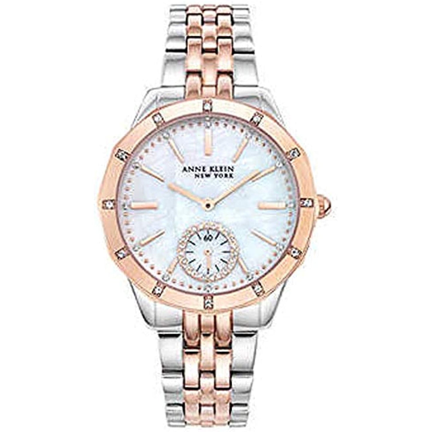 Anne Klein New York 12/2305MPRT Two-Tone Swarovski Crystal Ladies Watch NO BOX