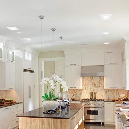 Commercial Electric Ultra Slim 4" Square Color Changing LED Recessed Kit- 4 pack