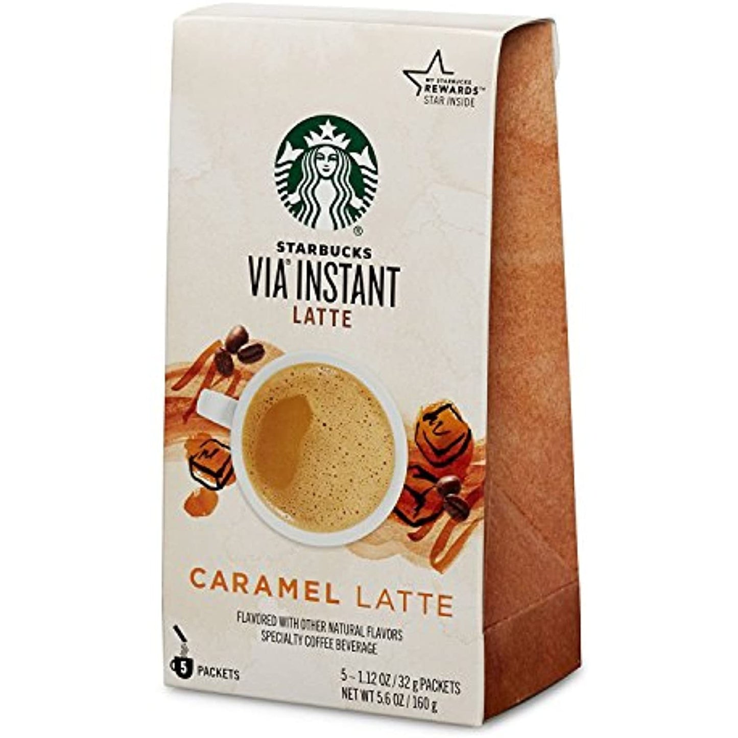 90 COUNT Starbucks via Caramel Latte Instant Coffee Flavor BBD 11/2020 HUGE LOT