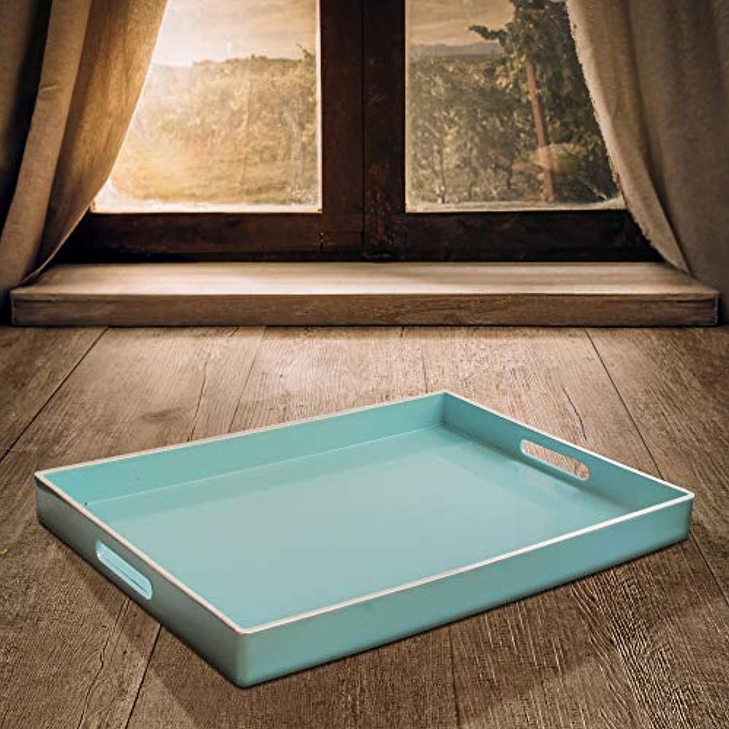 American Atelier Rectangular Serving Tray 19" x 14" For Decorative Use- open box