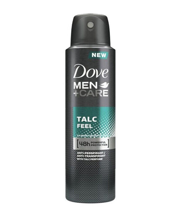 6 Pack Dove Men + Care Talc Feel 48 Hour Protection Deodorant Spray 150ml