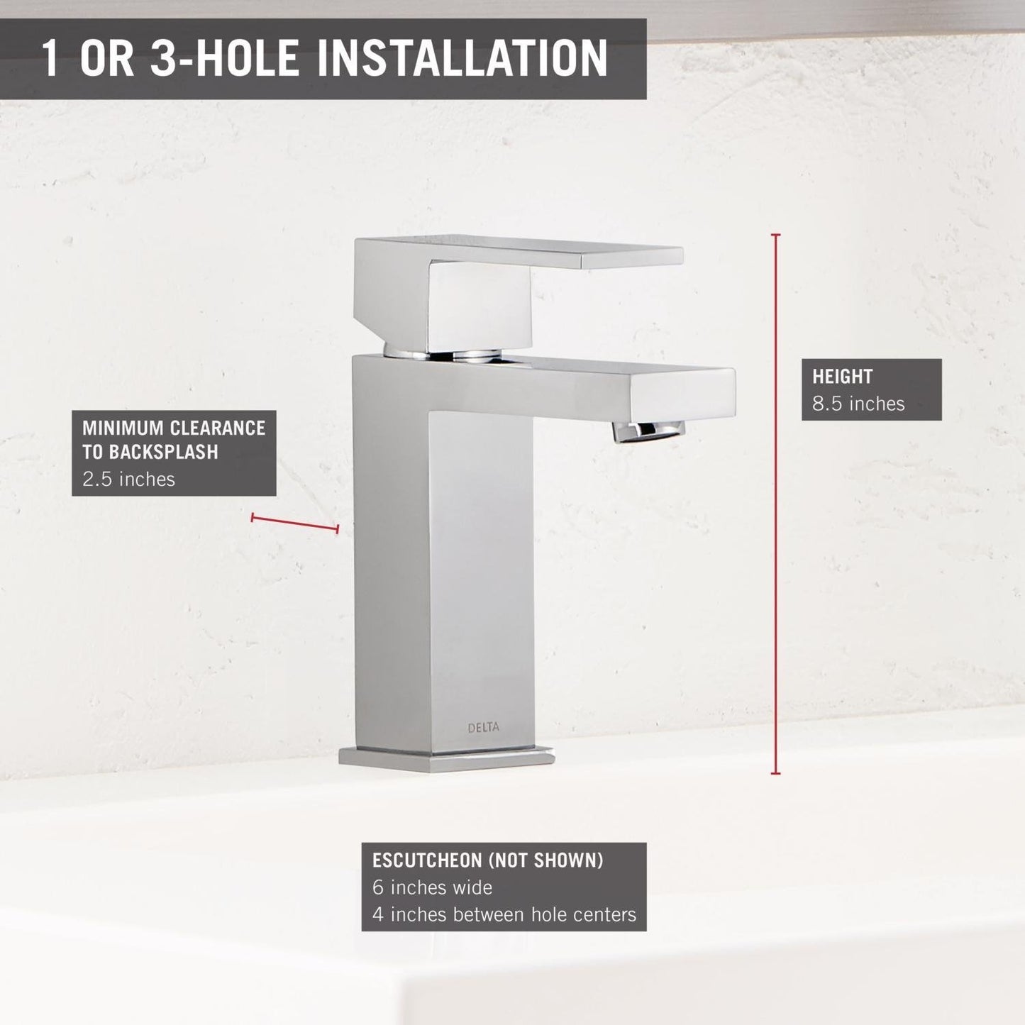 Delta Faucet Modern Single-Handle Bathroom Faucet with Drain Assembly, Chrome 567LF-PP