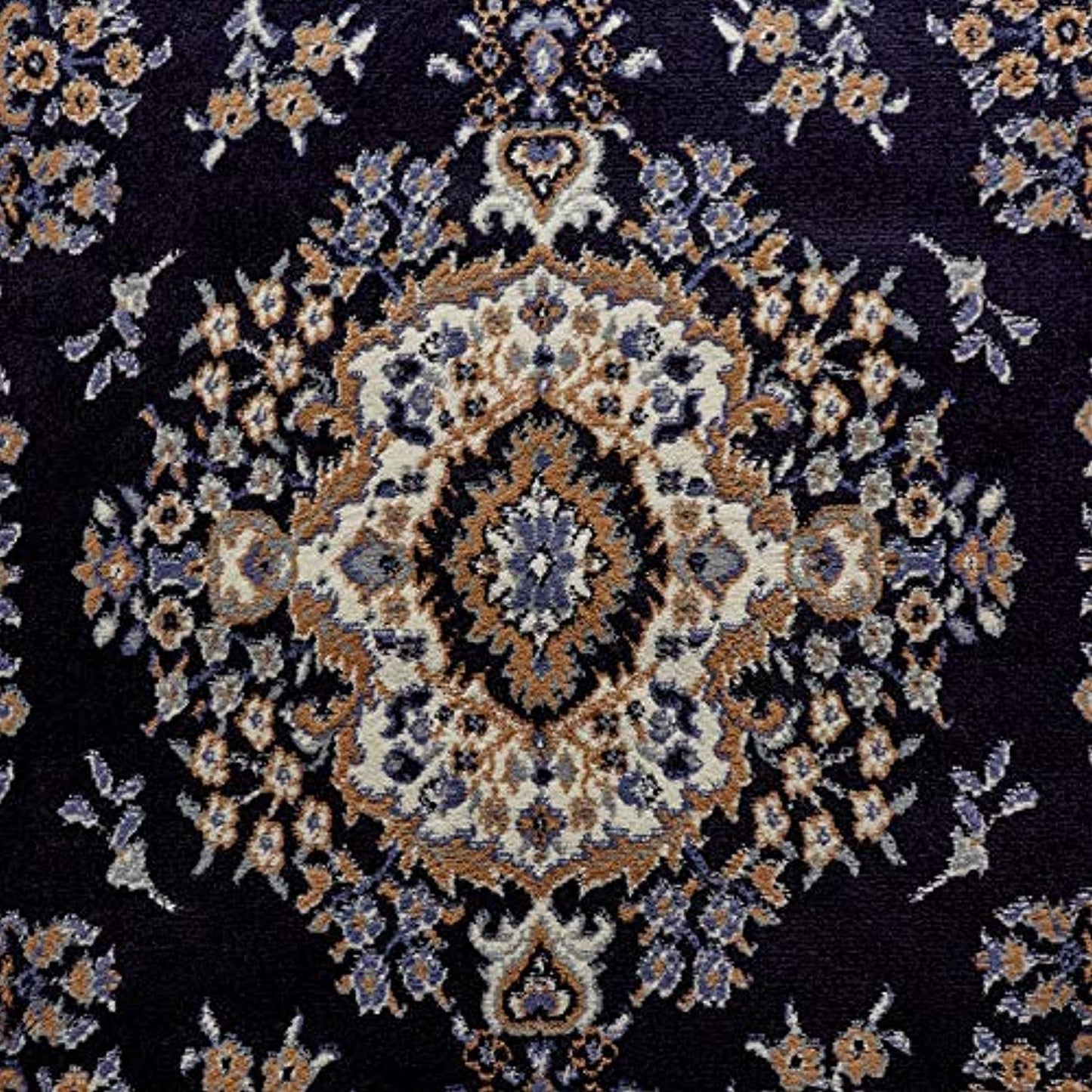 Home Dynamix Premium Sakarya Border Area Rug, Navy Blue, 3'7"x5'2" Rectangle
