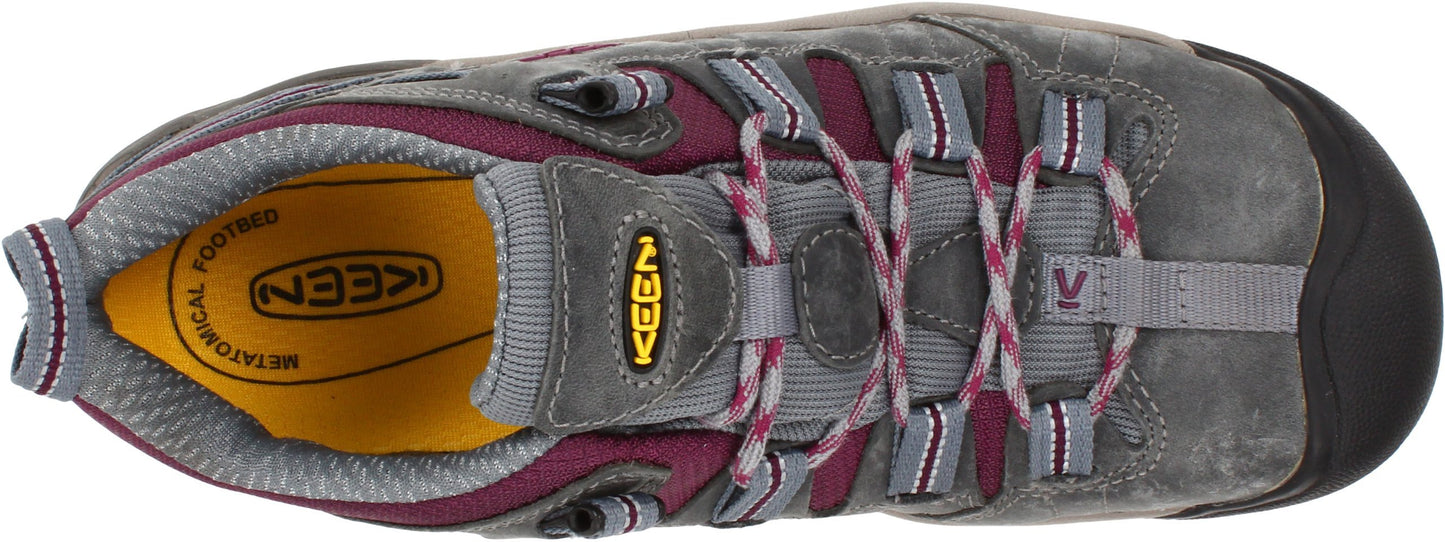 KEEN Utility Women's Detroit Low Steel Toe Work Shoe,Monument/Amaranth,6 M US