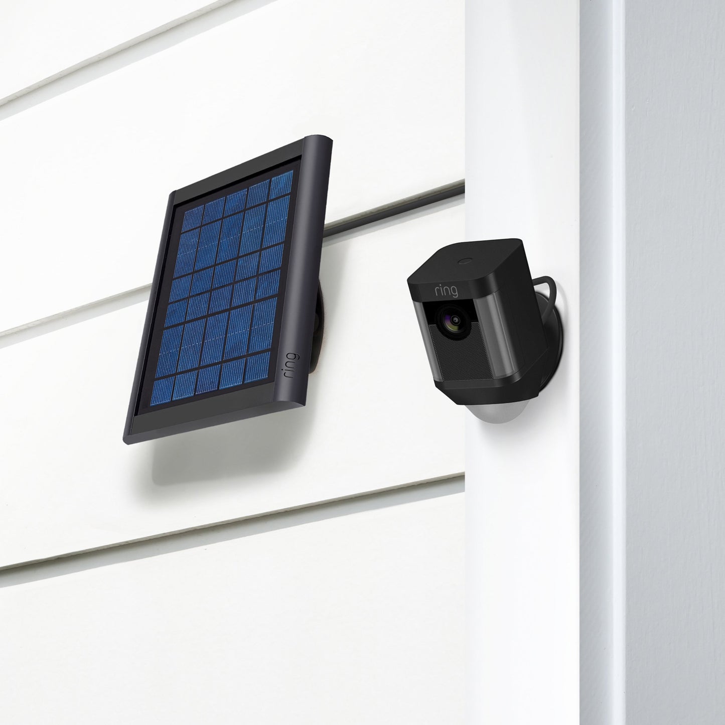 Ring Solar Panel Black - Compatible with Ring Spotlight Cam Battery and Stick Up Cam Battery