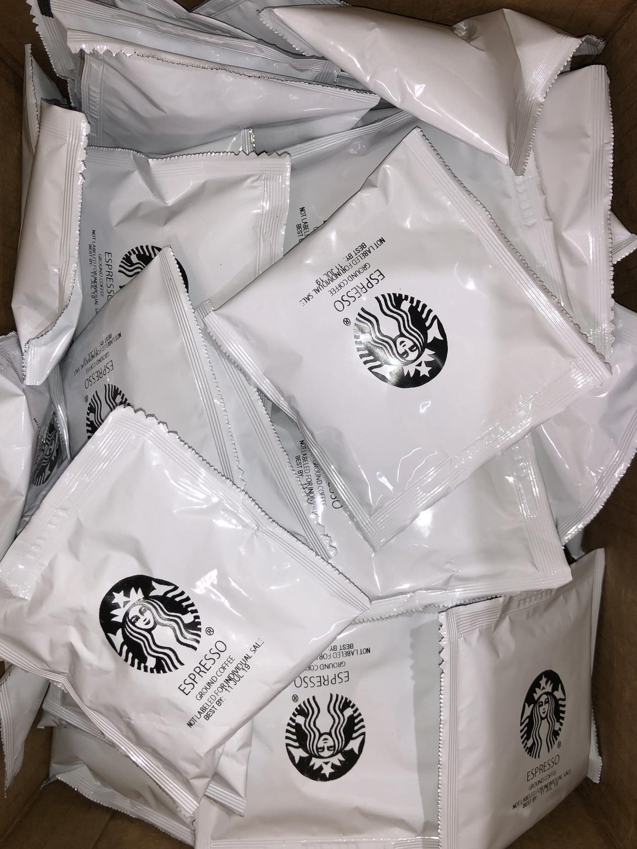 300 PODS STARBUCKS ESPRESSO ESE PODS 45 MM GROUND COFFEE BEST BEFORE 7/2019