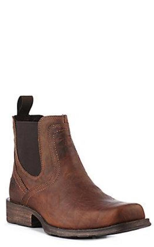 Ariat Brown Spot Hog Square Toe Casual Boot Mens Size 9.5 Medium