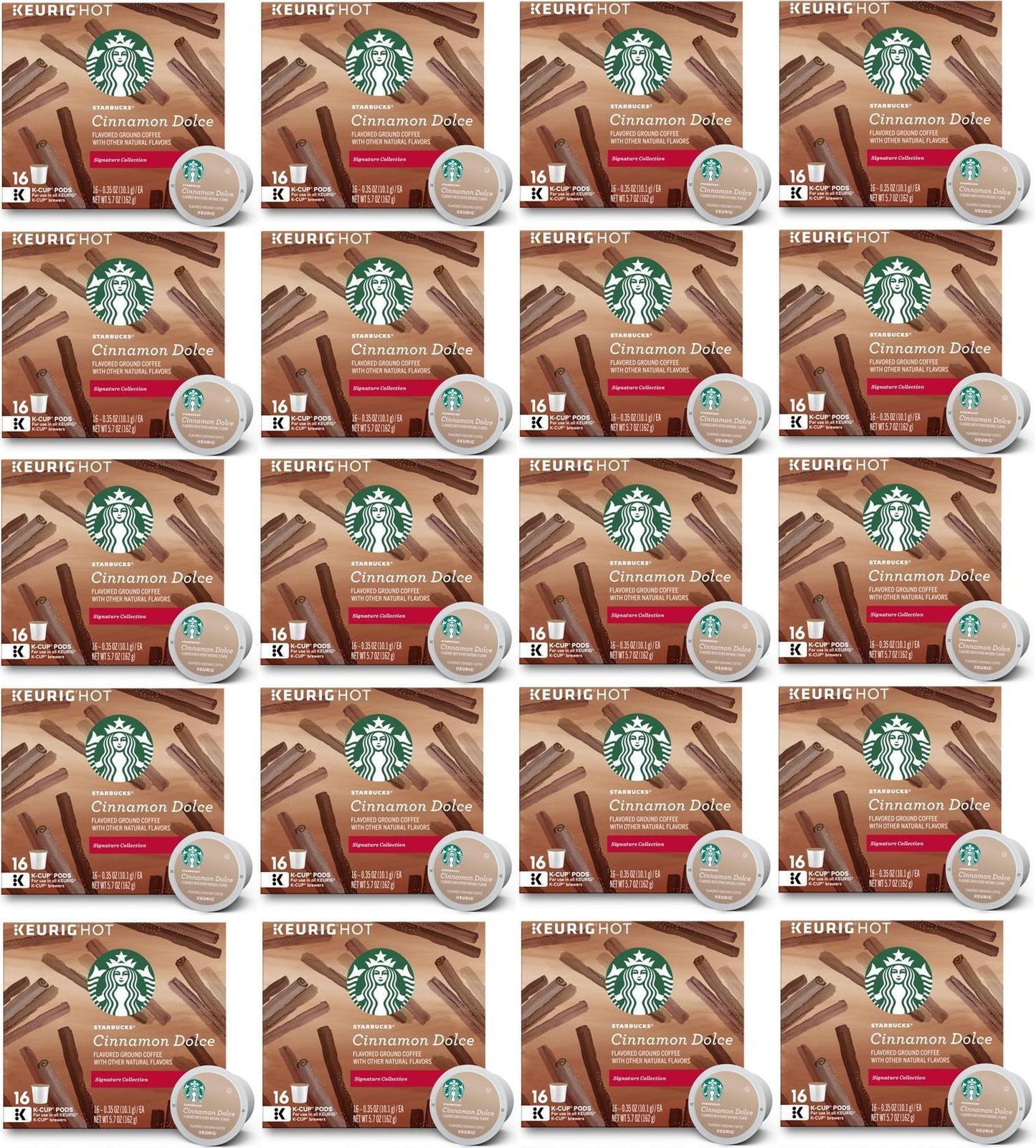 320 COUNT Starbucks Cinnamon Dolce K Cups for Keurig Best Before January 2020