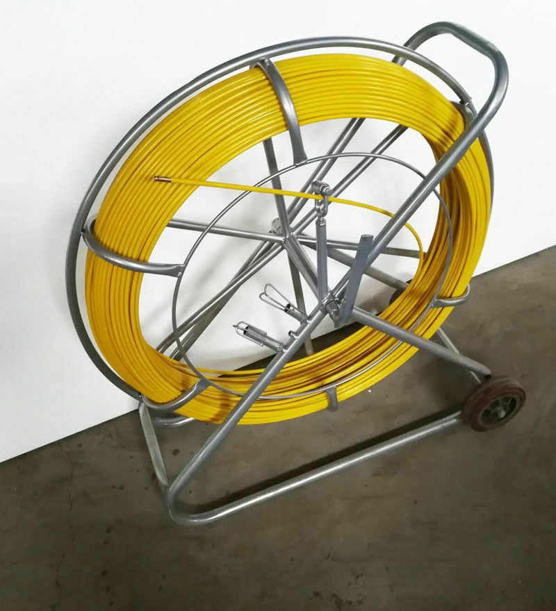 Fish Tape Fiberglass Reel Wire Cable Running Rod Duct Rodder Fishtape Puller 8mm