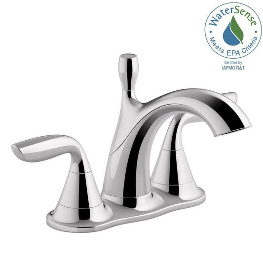 Kohler K-R21995-4D-BN Elmbrook Center Set Bathroom Sink Faucet Brushed Nickel