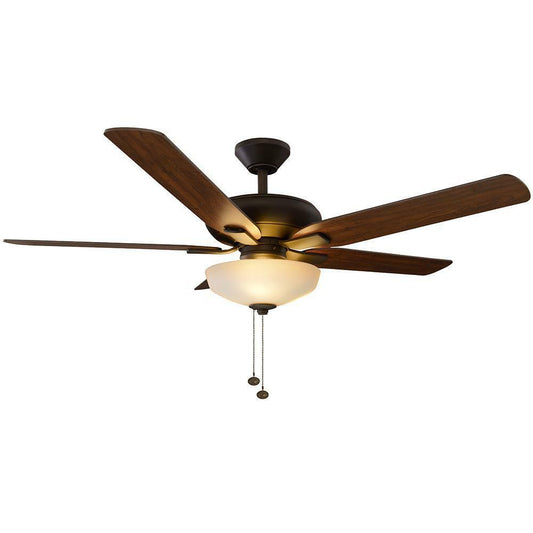 52 Inch LED Oil-Rubbed Bronze Ceiling Fan, GLASS CRACKED BRAND NEW !!!