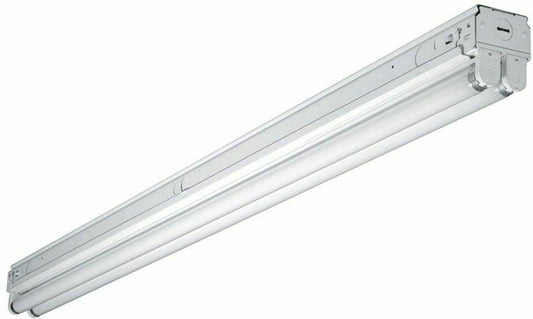 4 ft. Shop Light Fluorescent Fixture Striplight  No Lightbulbs Missing End Caps