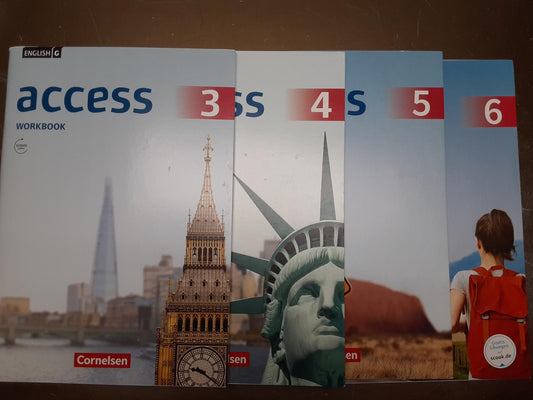 Access WorkBooks EnglishG by Cornelsen, PACK of BOOKS 3,4,5,6- CD NOT INCLUDED