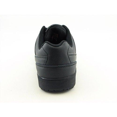 Genuine Grip Footwear Men's Slip-Resistant Athletic,Black Leather,US 14 W