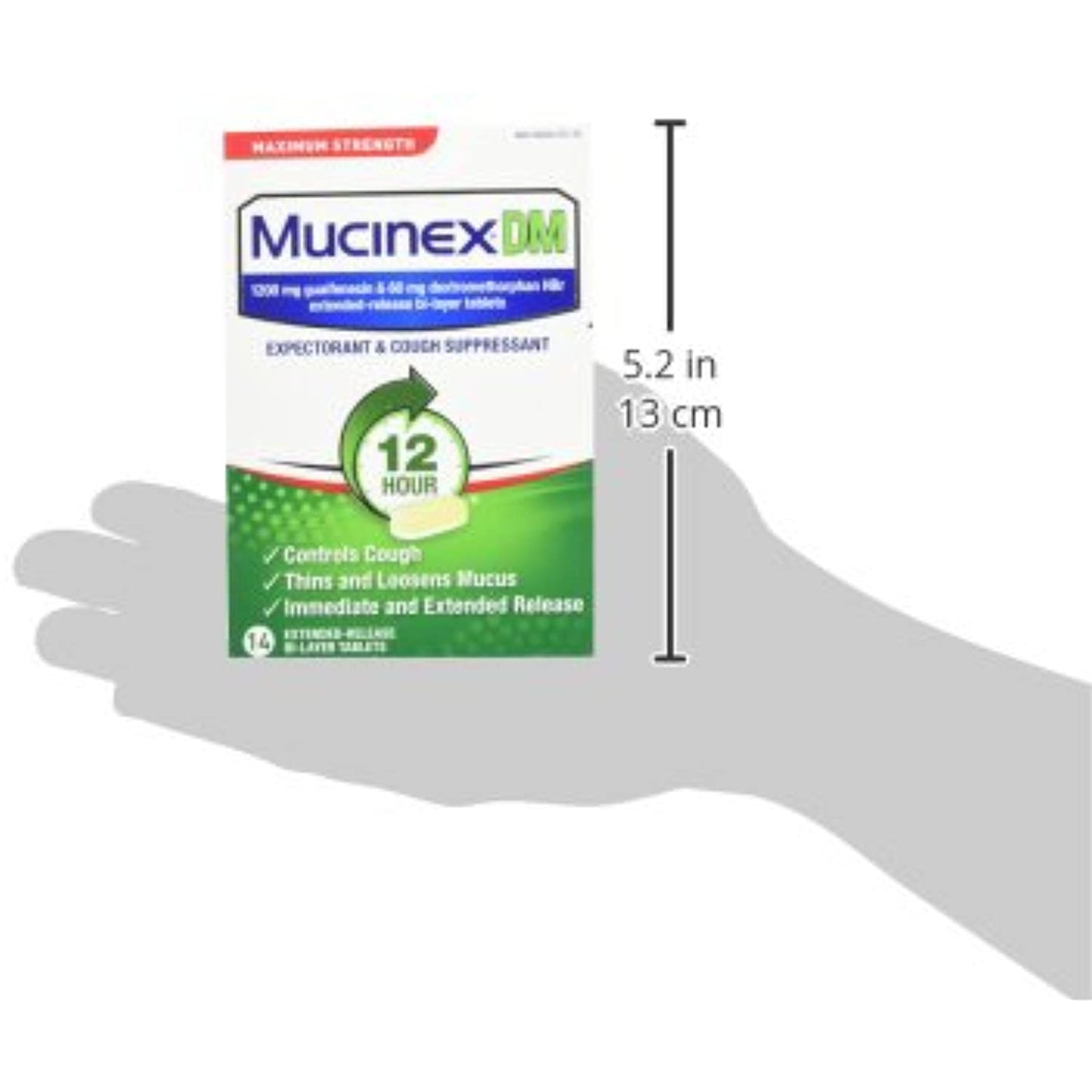 4 pack Mucinex DM Maximum Strength 12-Hour 14 ct