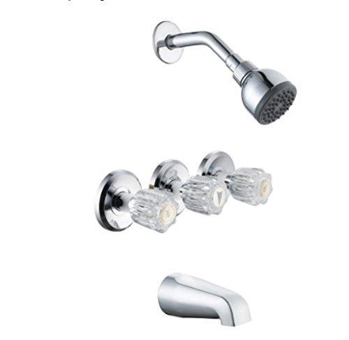 Glacier Bay 834X-0001 Aragon 3-Handle 1-Spray Water Sense Tub and Shower Fauce..