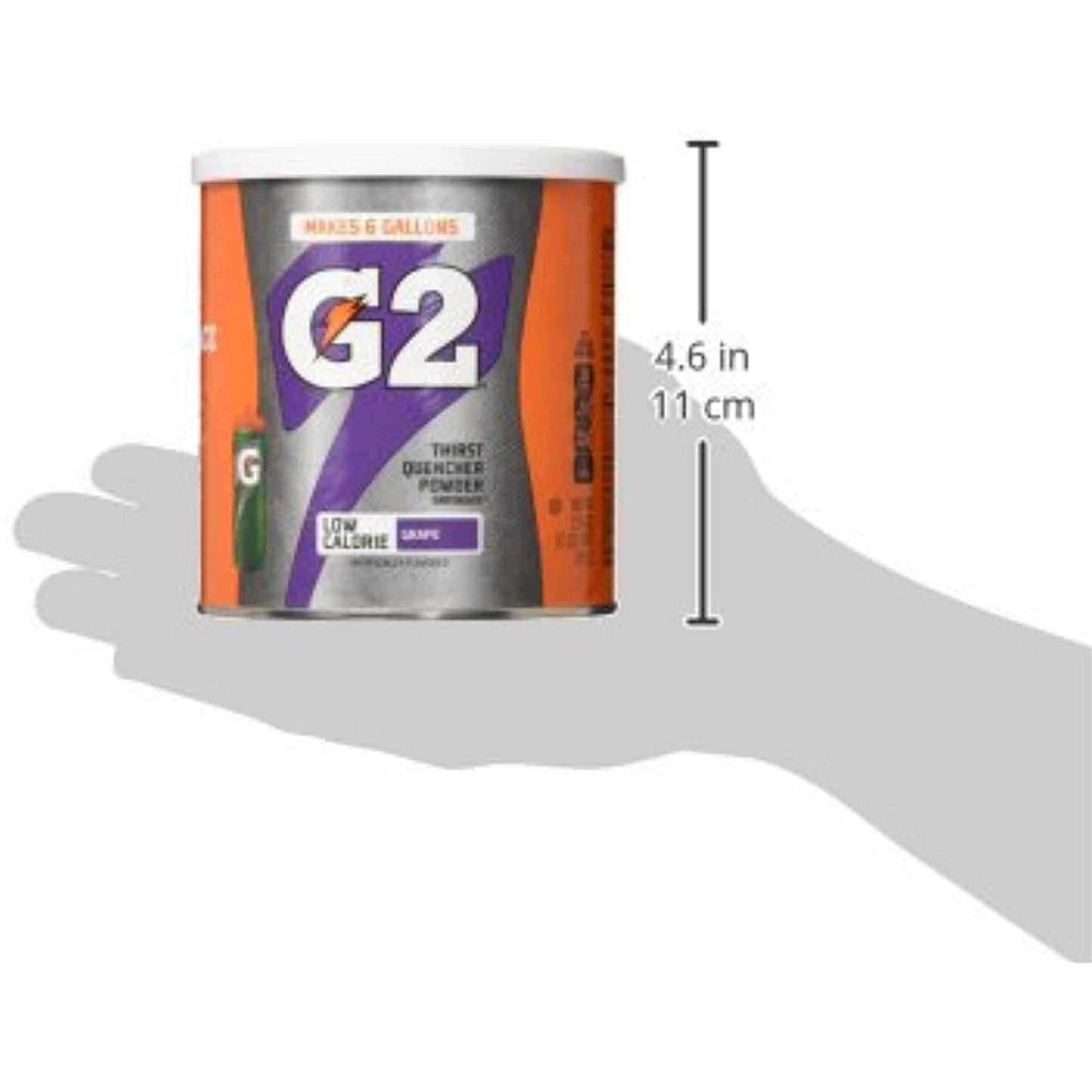 6 PACK Gatorade Thirst Quencher Powder, G2 Low Calorie, Grape, 19.4 Ounce 8/2021