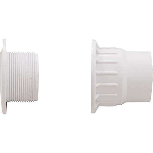 Custom Molded Products Fiberglass Pool Wall Return Fitting w/Nut, White