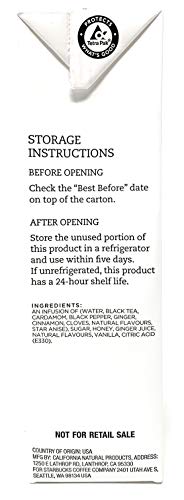 24 PACK STARBUCKS Classic Chai Spiced Black Tea Latte Best By 2/2021