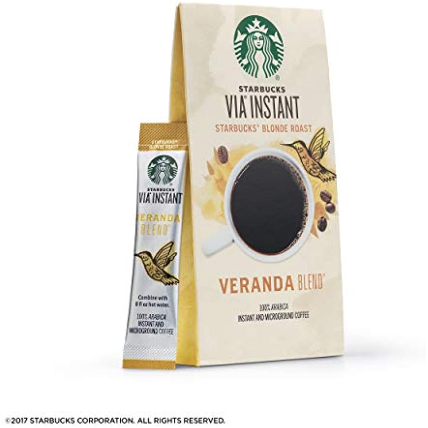 72 COUNT Starbucks VIA Veranda Instant Coffee Blonde Roast READ DESCRIPTION