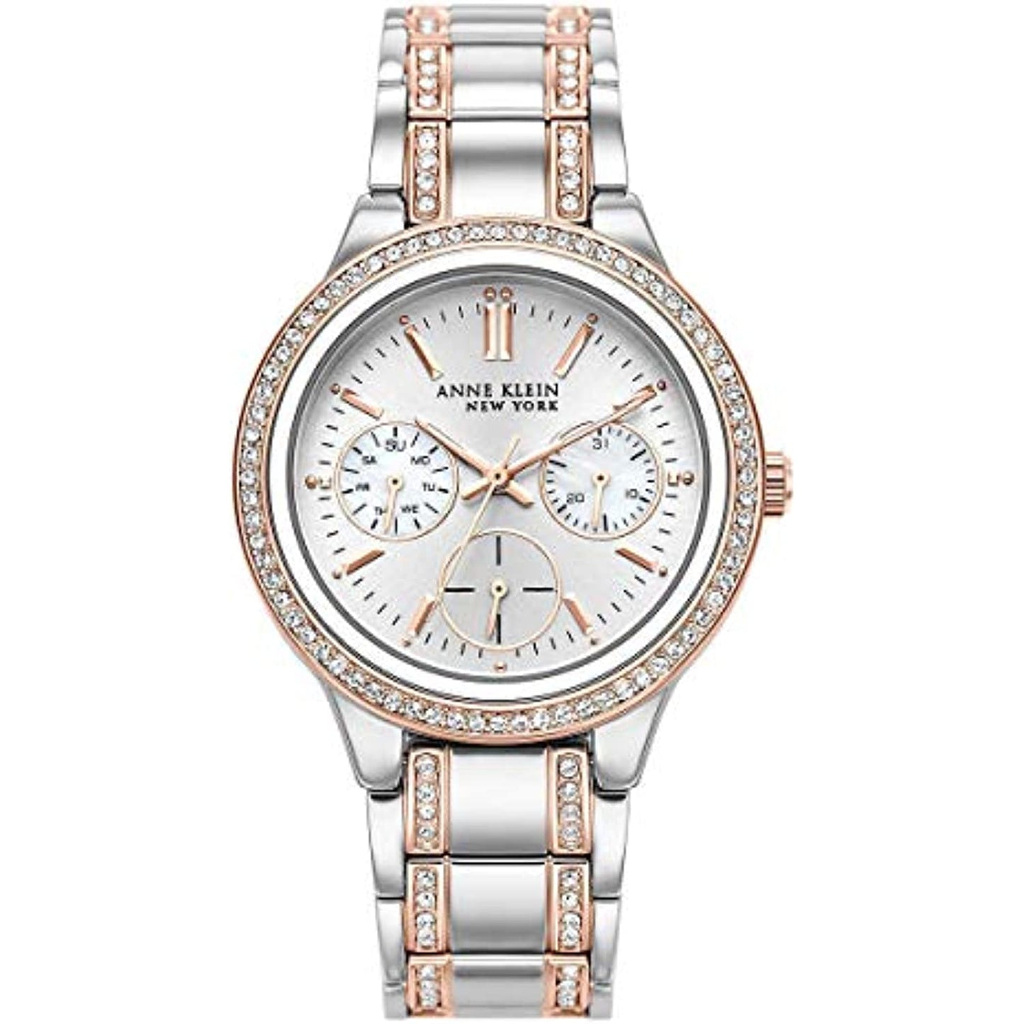 Anne Klein New York Two-Tone Swarovski Crystal Women's Watch 12/2297SVRT NO BOX