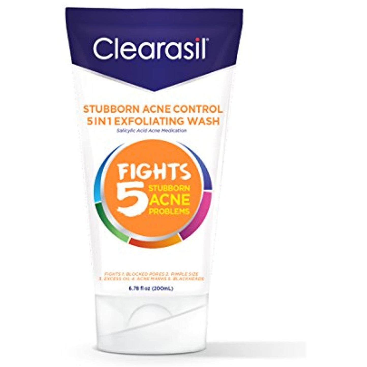 6 pack Clearasil Stubborn Acne Control 5in1 Exfoliating Wash 6.78 fl. oz
