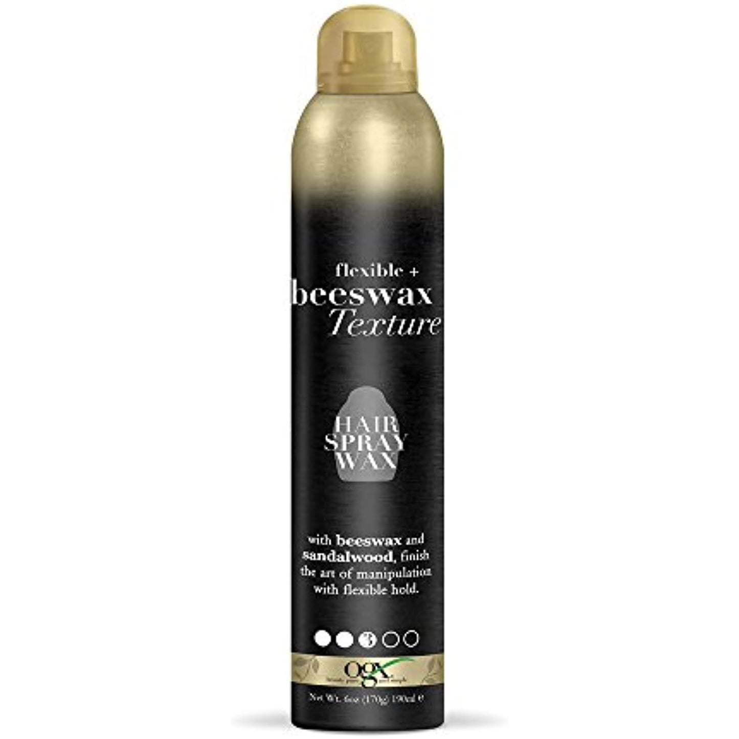 6 Pack OGX Flexible + Beeswax Texture Hair Spray Wax, Black, 6 Oz