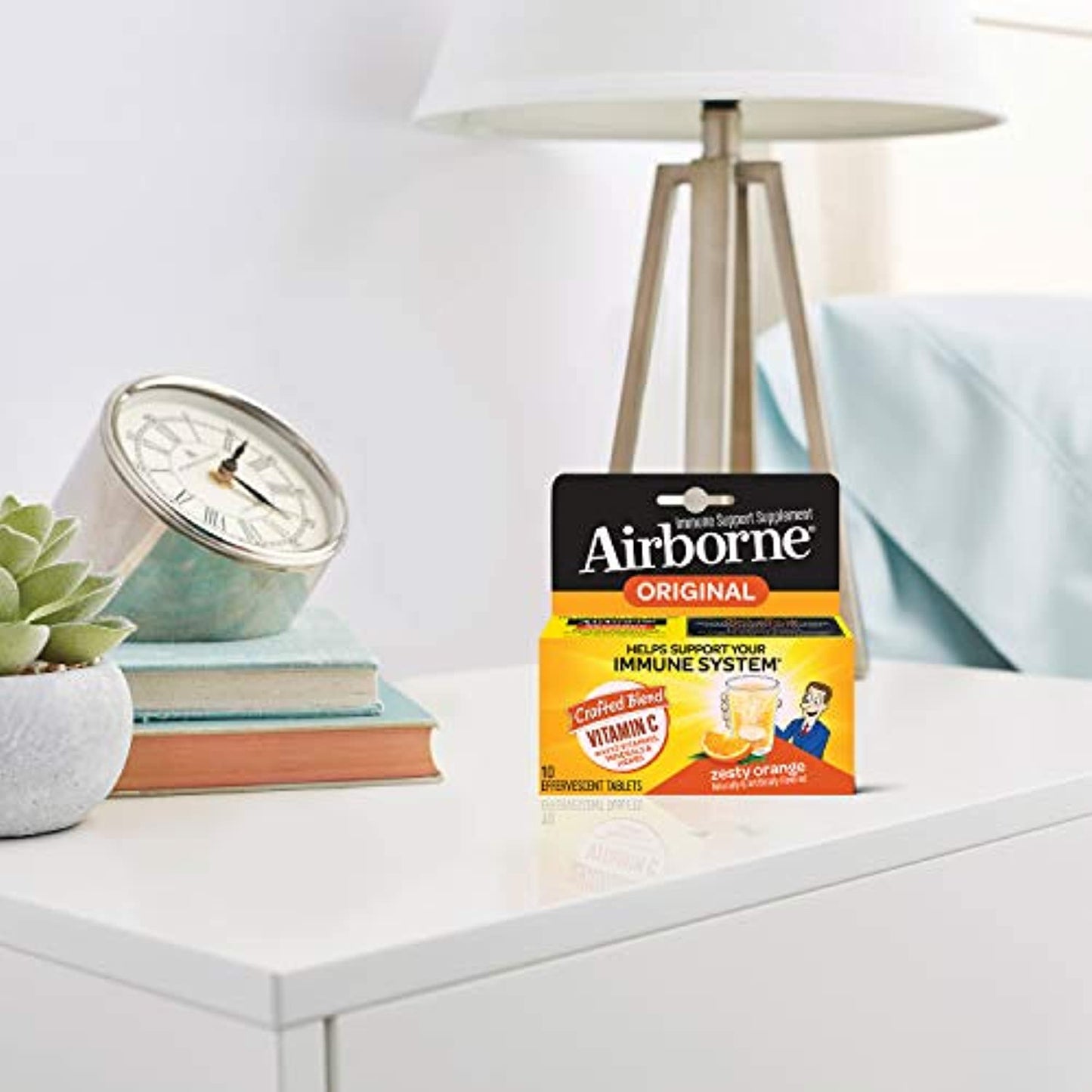 Airborne Original Vitamin C Zesty Orange Effervescent Tablets 10ct 4PK Exp 9/22+
