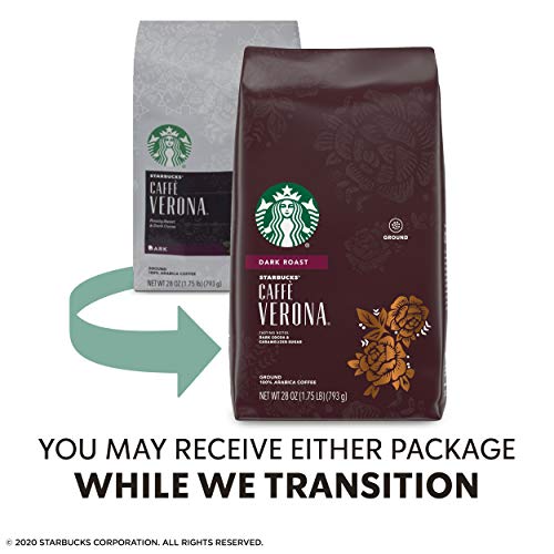 4 PACK Starbucks Caffe Verona Dark Roast Ground Coffee (28 oz. Each) BB JAN 2020