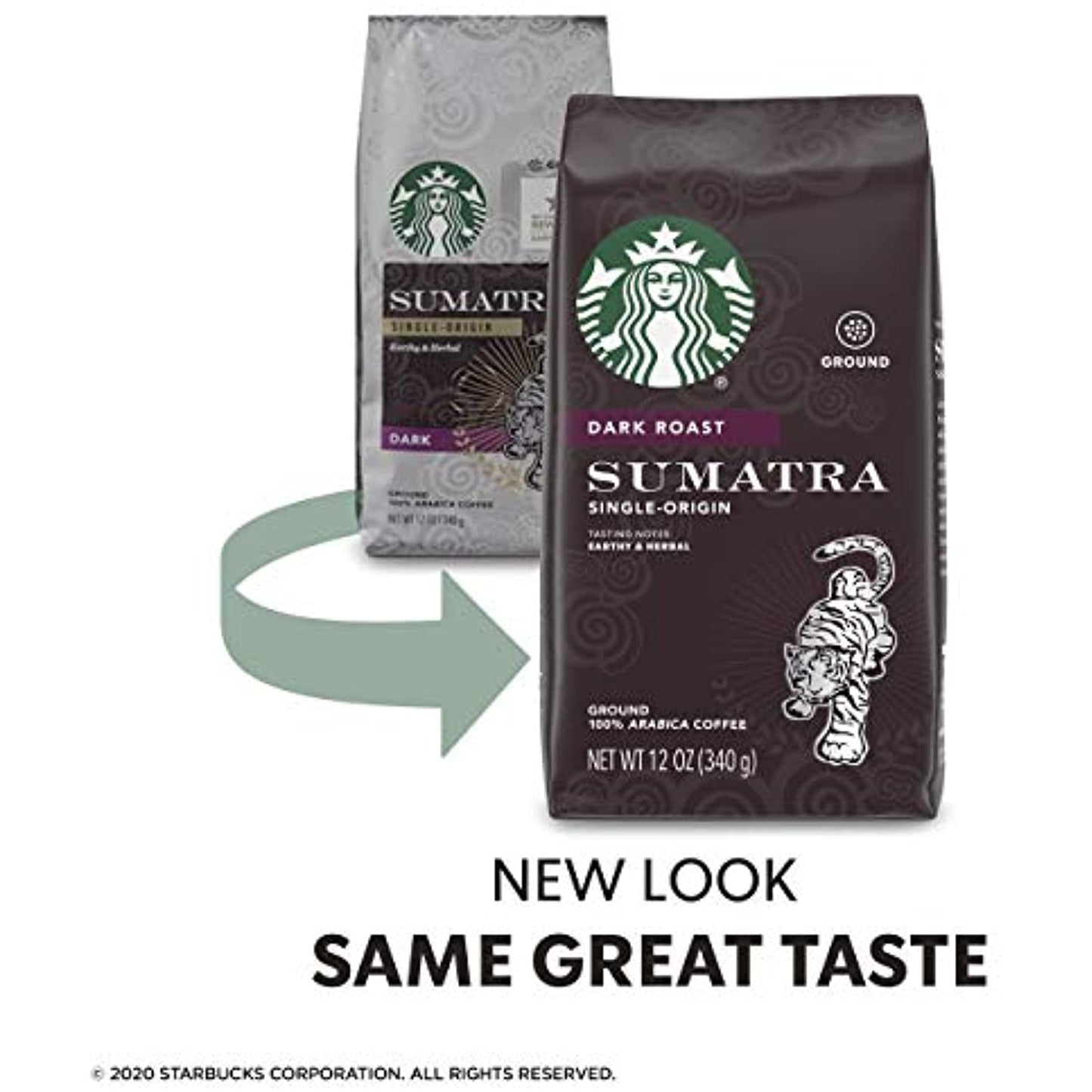 6 PACK Starbucks Sumatra Dark Roast Ground Coffee Best Before 10/2021
