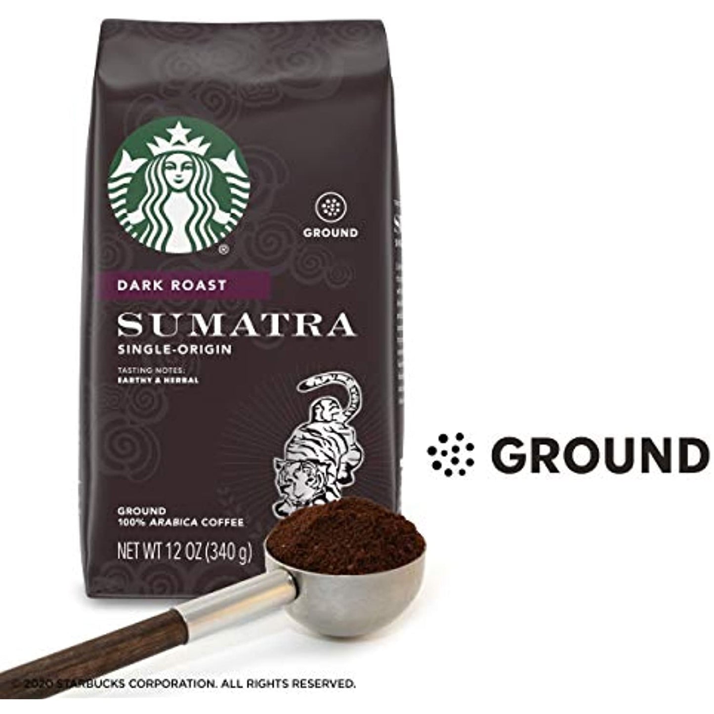 6 PACK Starbucks Sumatra Dark Roast Ground Coffee Best Before 10/2021