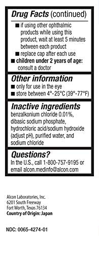 Alcon Pataday Twice Daily Relief 5ml, 0.17 Fl Ounce *4 pack Exp 10/2021