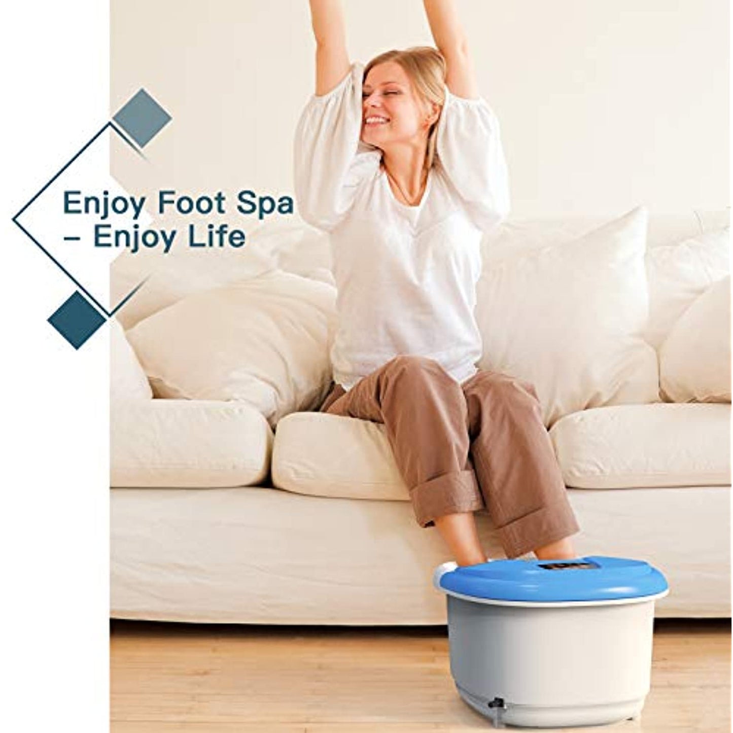 Arealer Foot Spa Bath Massage with Automatic Rollers -PREOWNED