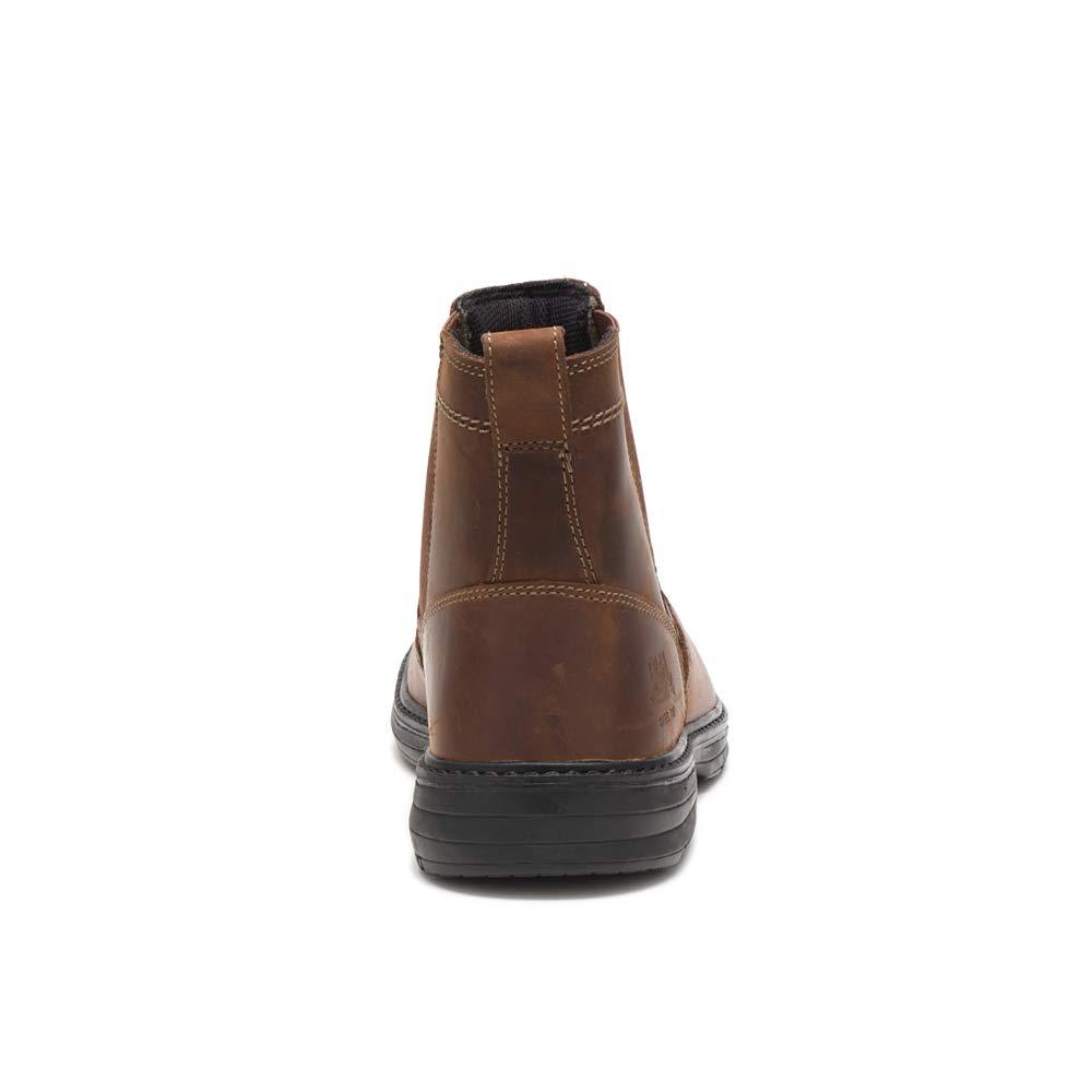Caterpillar Inherit Pull On Steel Toe Work Boot Men 7.5 Brown