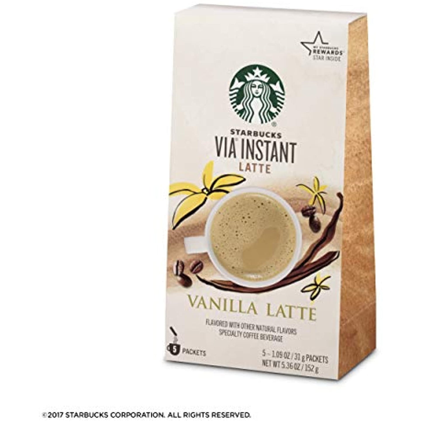 6 Boxes Starbucks VIA Instant Latte Vanilla 5 Packets Each 30 Total BBD 1/2021