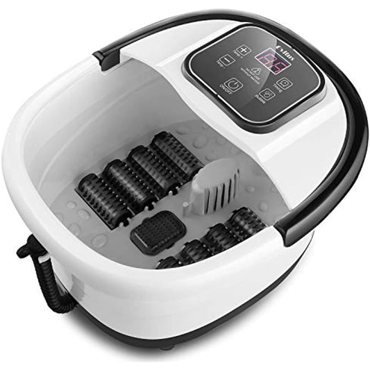 Foot Spa Bath Massager with Heat, Bubble Jets, 8 Long Massage Rollers (preowned)