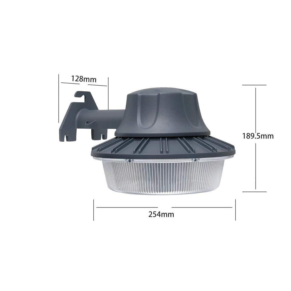 Commercial Electric 46-Watt Gray Outdoor Integrated LED Area Light Wall/Pole M..