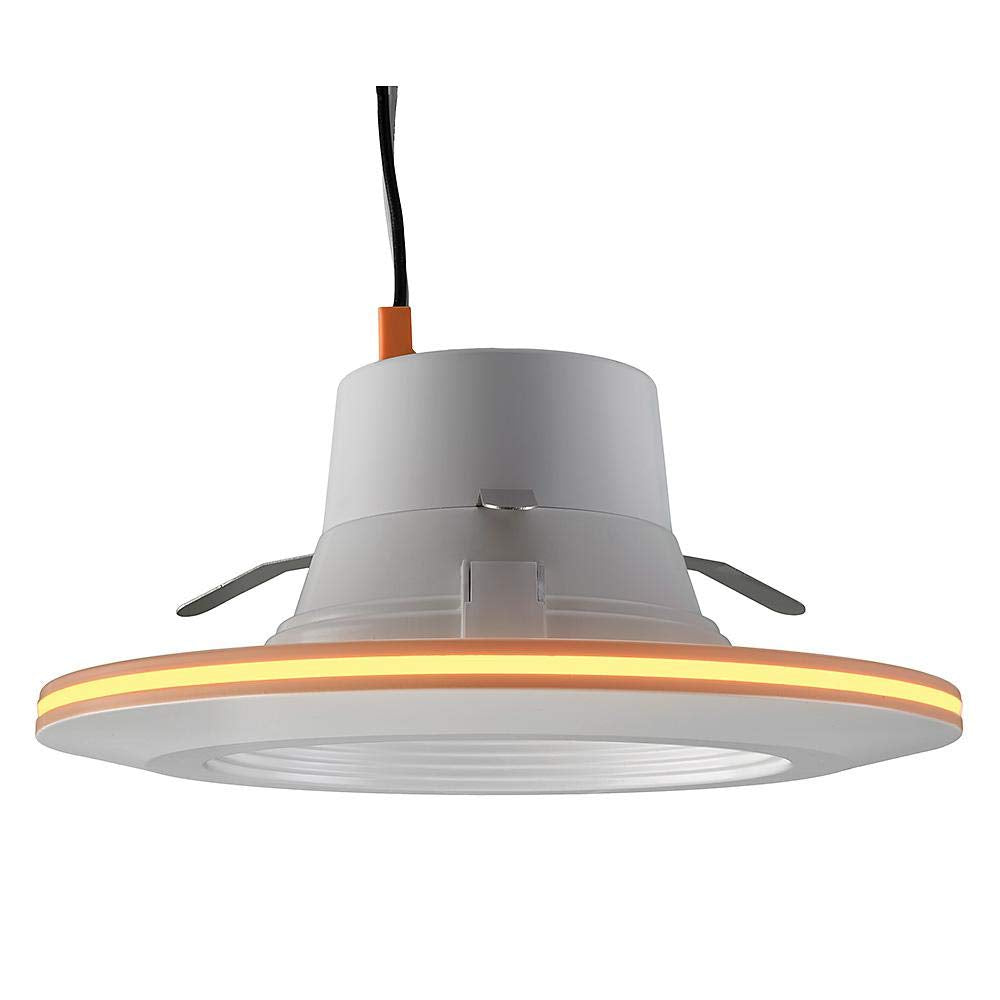 Commercial Electric 6 in. White Integrated LED Recessed Downlight with Nightlight Trim