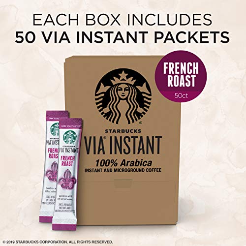 200 Loose Packets Starbucks VIA Instant French Roast Best Before Febuary 2020