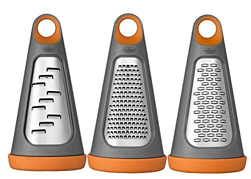 Kitchen Maestro 3 in 1 Grip n Grate. Laser Cut Stainless Steel Grater *LOT OF 5*