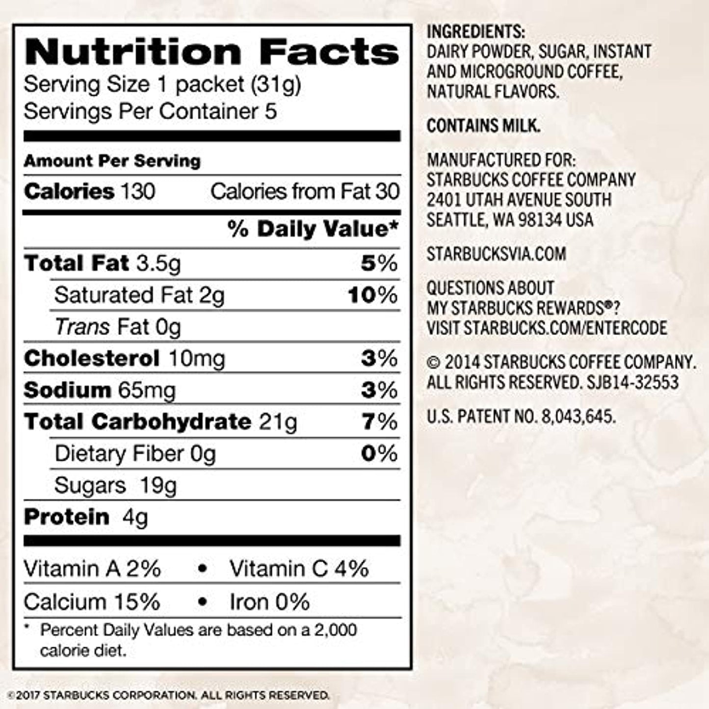 90 COUNT Starbucks VIA Instant Latte Vanilla BBD 1/2021 HUGE LOT !!!