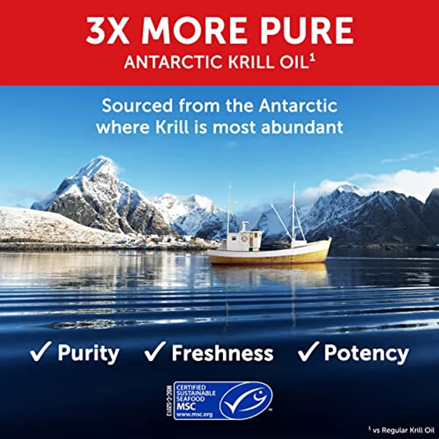 750mg Omega-3 Krill Oil Supplement, MegaRed Ultra Strength Softgels (80 Count in a Box), Has No Fishy Aftertaste and Has EPA & DHA Plus Antioxidant Astaxanthin