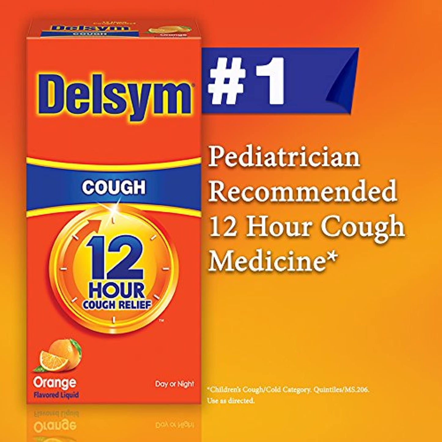 Lot of 6 Delsym Cough Suppressant Liquid Orange Flavor 3 oz each EXP 01/23