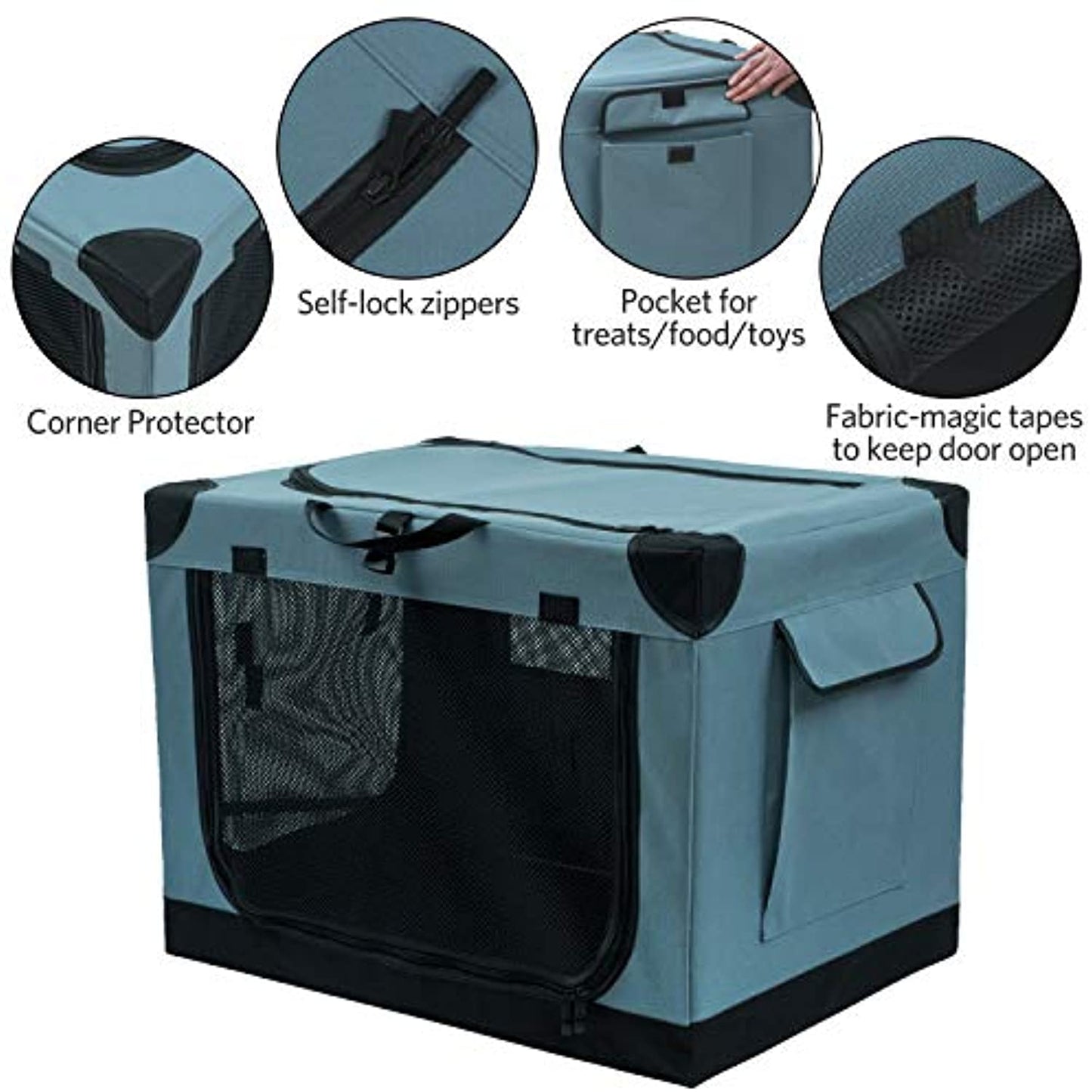 Akinerri Folding Soft Dog Pet Crate Kennel  (*OPEN BOX*)