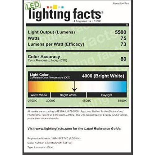 Commercial Electric 4 ft. White LED High Output Wrap Bright White CRACKED LENS
