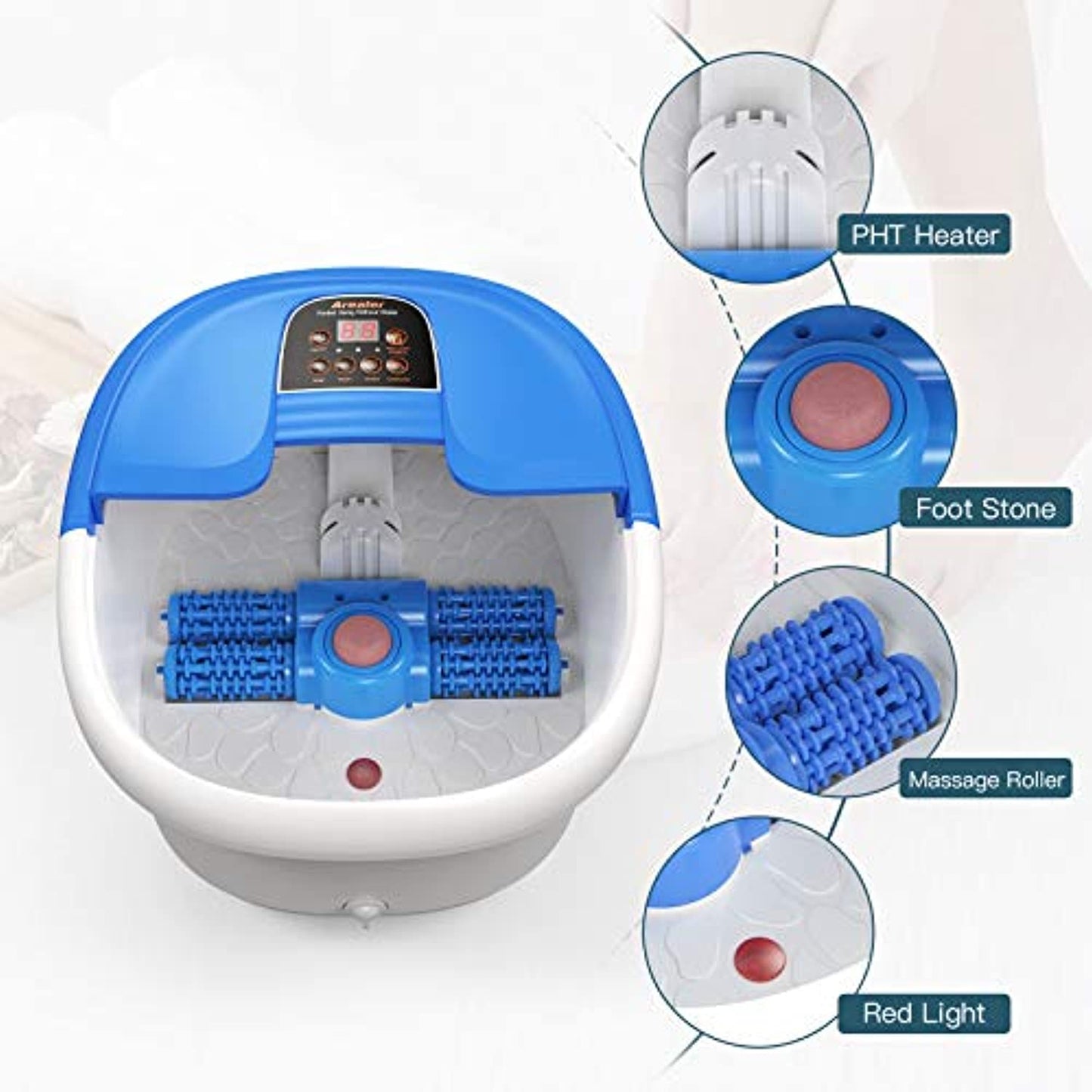 Arealer Foot Spa Bath Massage with Automatic Rollers -PREOWNED